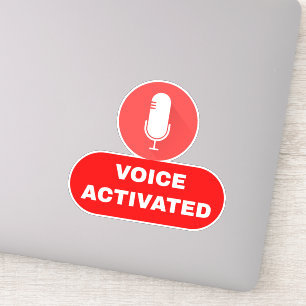 Sticker Voix rouge activée