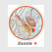 Sticker Vol Cardinal Nord - Photo originale (Feuille)