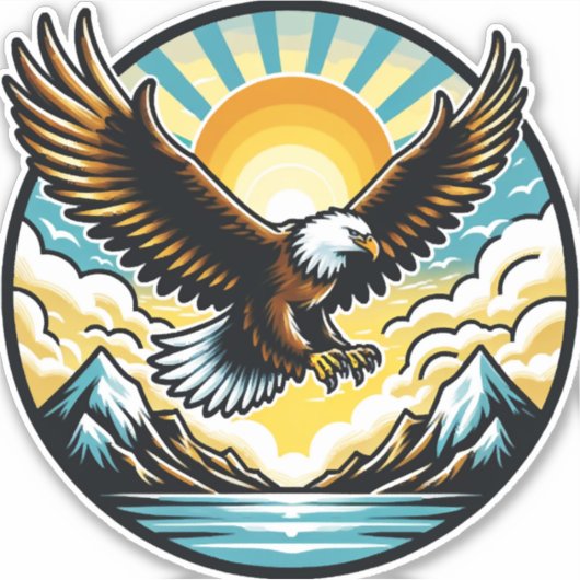 Sticker vol d'aigle (Devant)