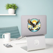 Sticker vol d'aigle (Ordinateur portable sur le bureau)