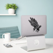Sticker Vol de l'aigle Noir (Ordinateur portable sur le bureau)