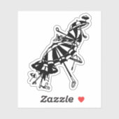 Sticker vol Parasols parapluies Illustration de l'art de l (Feuille)