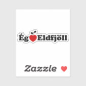Sticker Volcans I Heart (Love) [Ég Elska Eldfjöll] (Feuille)