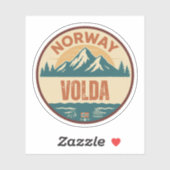 Sticker Volda, Norge Norvège (Feuille)