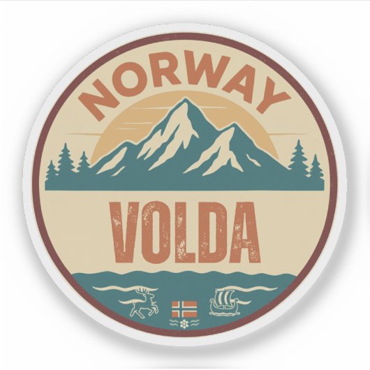 Sticker Volda, Norvège Norvège (Devant)