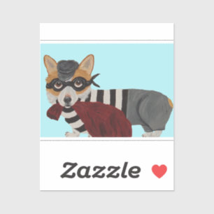 Sticker Voleur de friandises Welsh Corgi cambrioleur