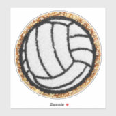 Sticker Volley-ball de Chenille (Feuille)