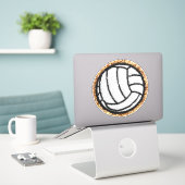 Sticker Volley-ball de Chenille (Ordinateur portable sur le bureau)