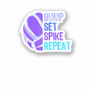 Sticker Volleyball Bump Set Spike Répétition Volleyball Pl