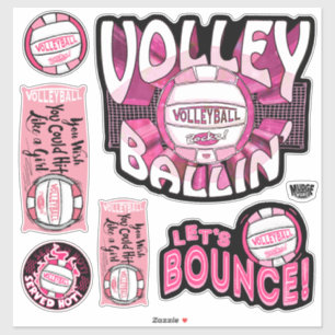 Sticker Volleyball rose