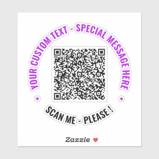 Sticker voor aangepaste QR-code Scaninformatie Jou (Vel)