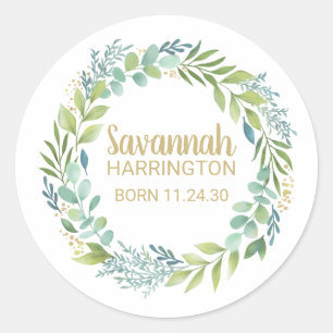 Sticker voor baby aankondiging