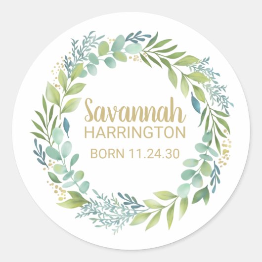 Sticker voor baby aankondiging (Voorkant)