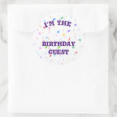 Sticker voor Birthday Guest (Tas)