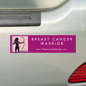 Sticker voor borstkanker strijder (Op auto)