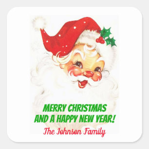 sticker voor Cadeau van kerstman