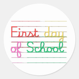 Sticker voor de eerste schooldag