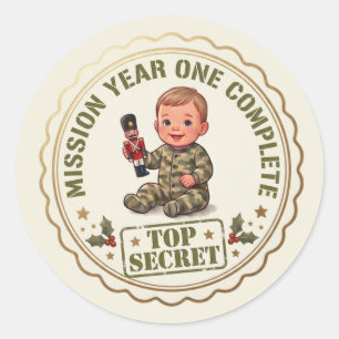 Sticker voor de eerste verjaardag van Little Soldi
