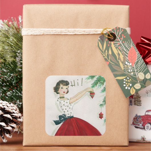  sticker voor de versiering van vrouwelijke retro- (Feestdagen)