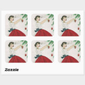  sticker voor de versiering van vrouwelijke retro- (Vel)