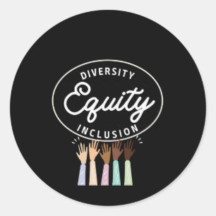 Sticker voor diversiteit, billijkheid en inclusie