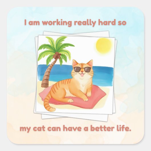 Sticker voor een beter leven voor katten (Voorkant)