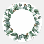 sticker voor eucalypte bruiloft, transparant verpa (Voorkant)