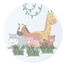 Sticker voor geslacht bekendmaking jungle dieren