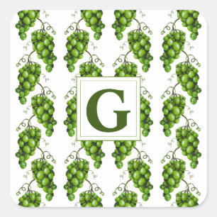 Sticker voor groene druiven