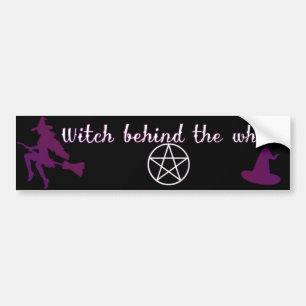 Sticker voor heks achter het stuur bumper