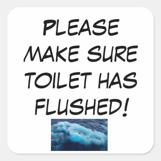 Sticker voor herinnering voor flushing op toilet (Voorkant)