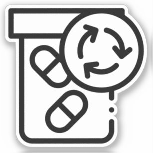 Sticker voor herinnering voor herhaling op recept