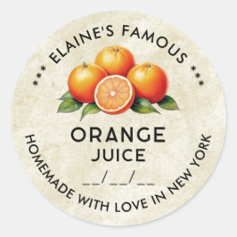 Sticker voor het bewaren van vintage sinaasappelsa