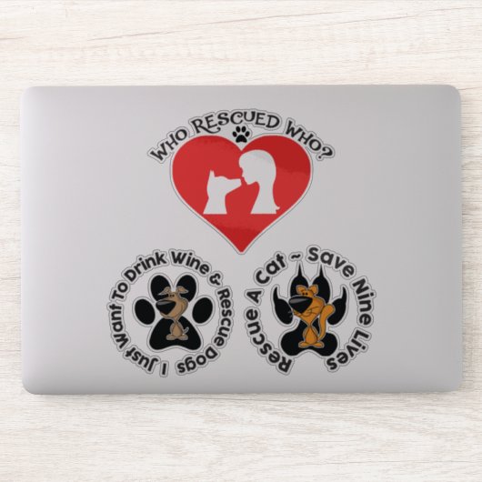 Sticker voor het redden van honden en katten (Computer)