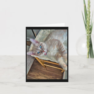 Sticker voor hooggelegen kitten kaart
