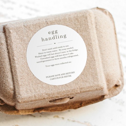 Sticker voor instructies voor het hanteren van eie