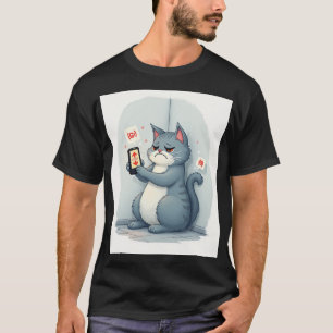Sticker voor introverte feed-verversingsvermijding t-shirt