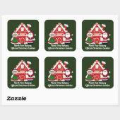 Sticker voor kerstbakkerij op de Noordpool (Vel)