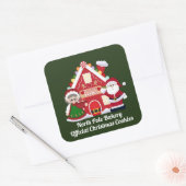 Sticker voor kerstbakkerij op de Noordpool (Envelop)