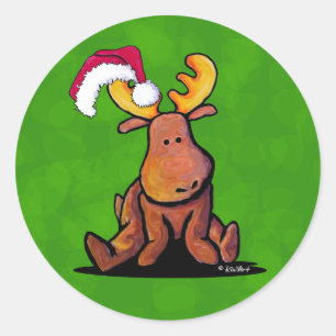 Sticker voor kerstmis met klassieke ronde
