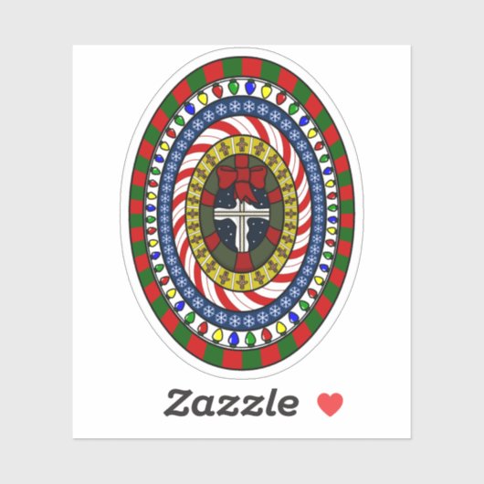 Sticker voor kerstviering (Vel)