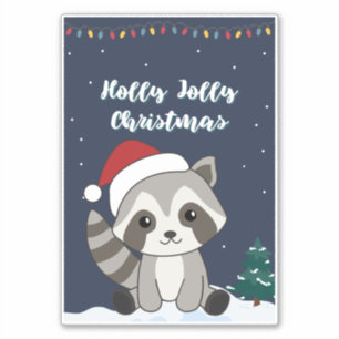 Sticker voor kerstwintervakantie met rotatie