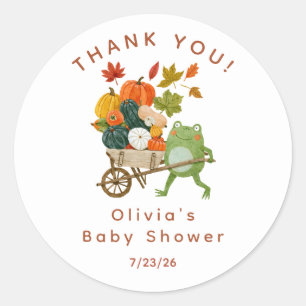 Sticker voor Little Pumpkin Baby Shower Favor