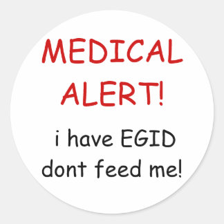 STICKER VOOR MEDISCHE WAARSCHUWING