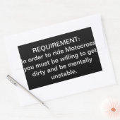 sticker voor "mentaal instabiele motorcross"-verei (Envelop)