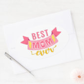 Sticker voor Moederdag in retro stijl. (Envelop)