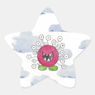 Sticker voor Monster Bash in de Wolken verjaardags
