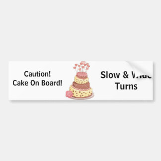 Sticker voor op de bumper: Cake aan boord