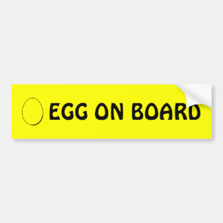 Sticker voor op de bumper: Ei aan boord