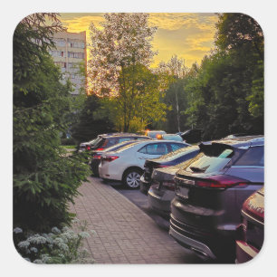Sticker voor parkeren bij Sunset Calm – Aanpasbaar